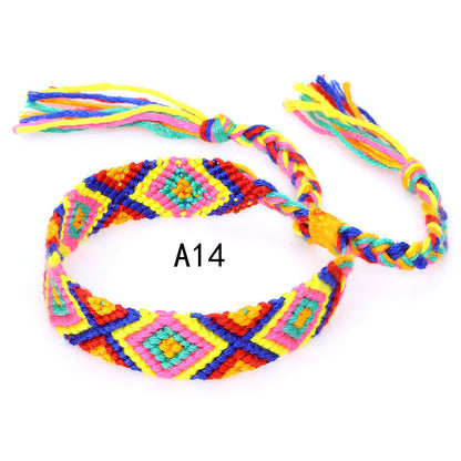 Colorful cotton hand-woven bracelet - Amazhona 