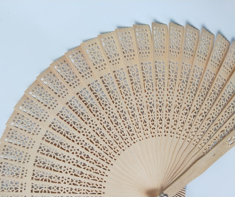 Full Flush Flower Type Fragrant Wood Fan Sunshine Flower Wood Fan - Amazhona 