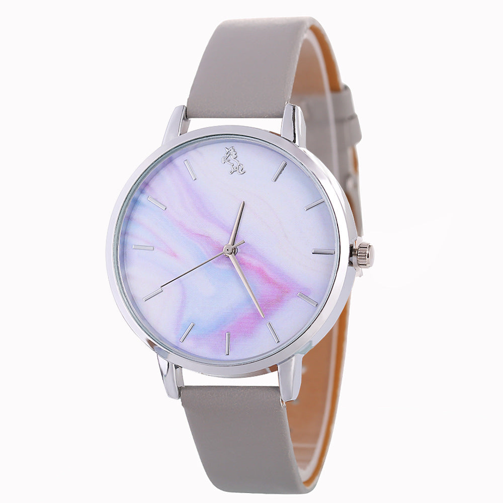 Casual gradient color belt women's watch - Amazhona 