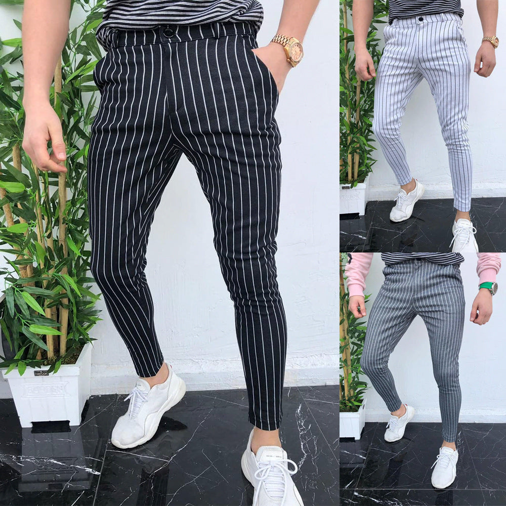 Striped men's casual pants - Amazhona 