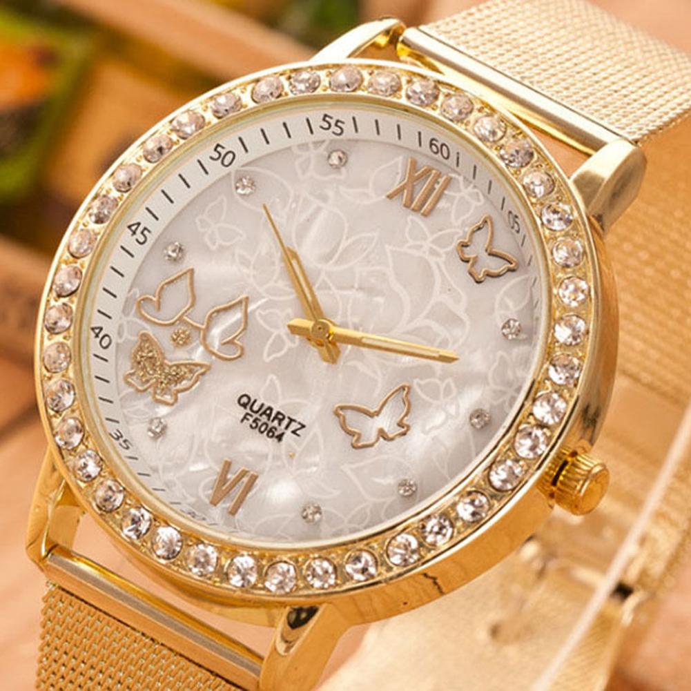 Ladies Watch Roman Numerals and Diamonds British Watch - Amazhona 