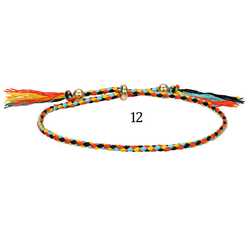 Colorful braided rope bracelet - Amazhona 