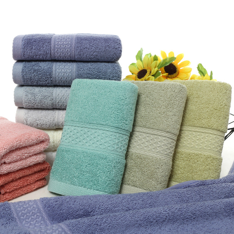 Pure cotton plain towel bath towel - Amazhona 