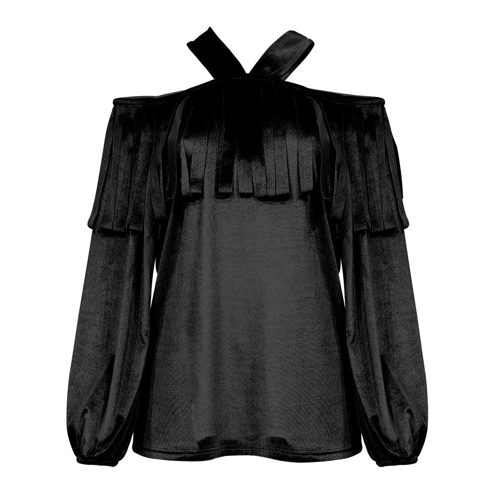 Fashion Sexy One-Neck Off-Shoulder Casual Ladies Blouse - Amazhona 