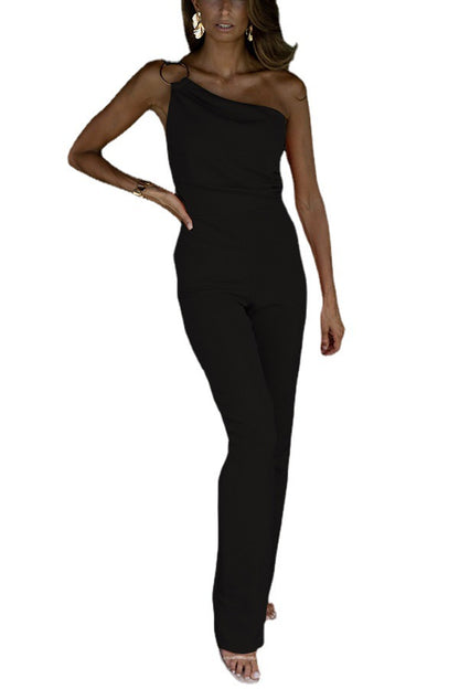 Style Sexy Women's Wear Solid Color Nightclub Jumpsuit Casual Pants - Amazhona 