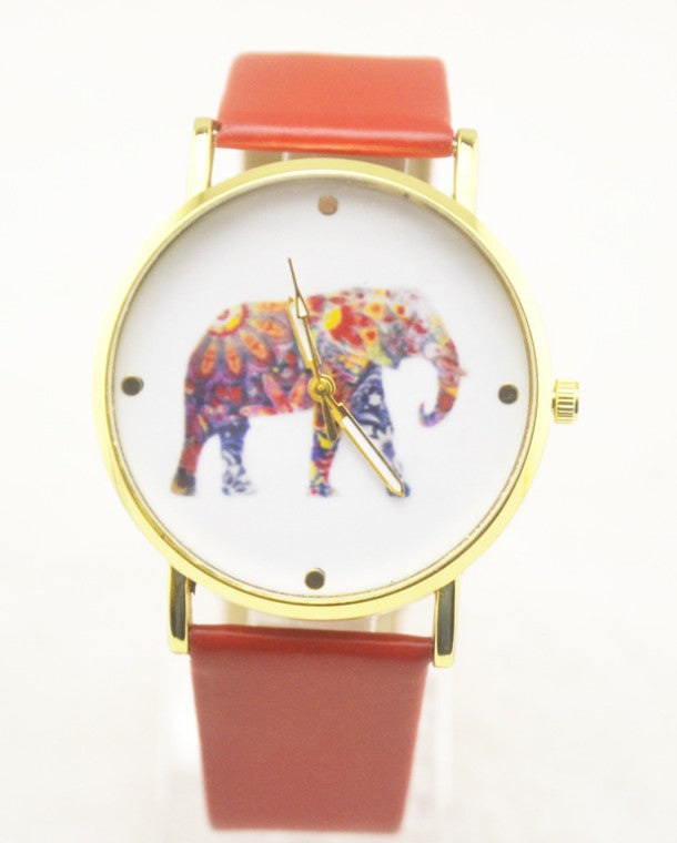 Trade new Geneva watch Geneva leisure belt elephant Geneva belt Watch - Amazhona 