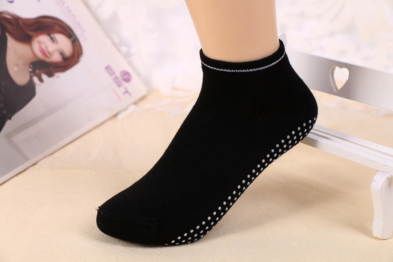 Pure color massage floor socks casual ladies - Amazhona 