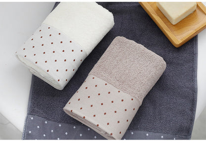 Thickened soft absorbent cotton face towel