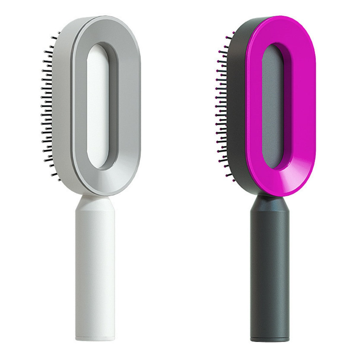 Self Cleaning Hair Brush For Women One-key Cleaning Hair Loss Airbag Massage Scalp Comb Anti-Static Hairbrush - Amazhona 