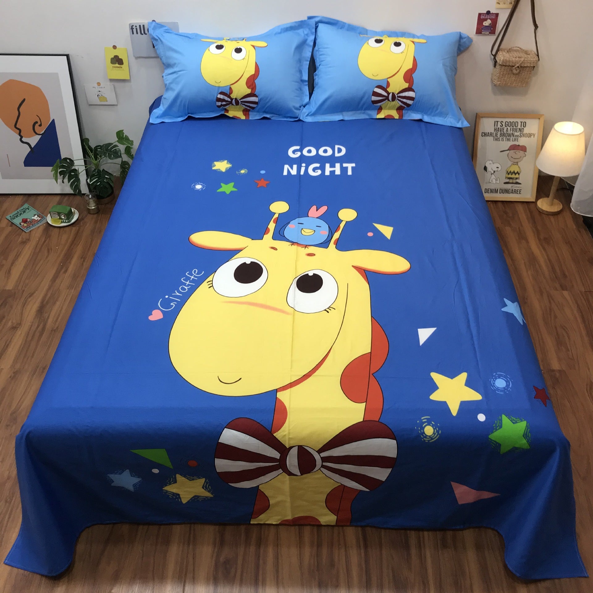 Cotton Cartoon Single Piece Can Be Equipped With Duvet Cover Sheet - Amazhona 