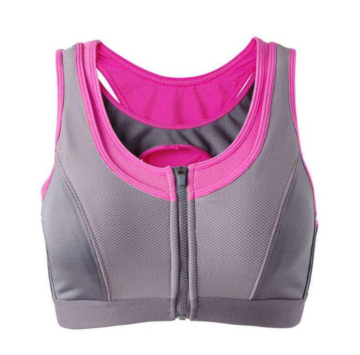 Fitness sports shirt bra sports Yoga women Zipper sports vest Bra Top women sport bra running Sexy 6603 - Amazhona 