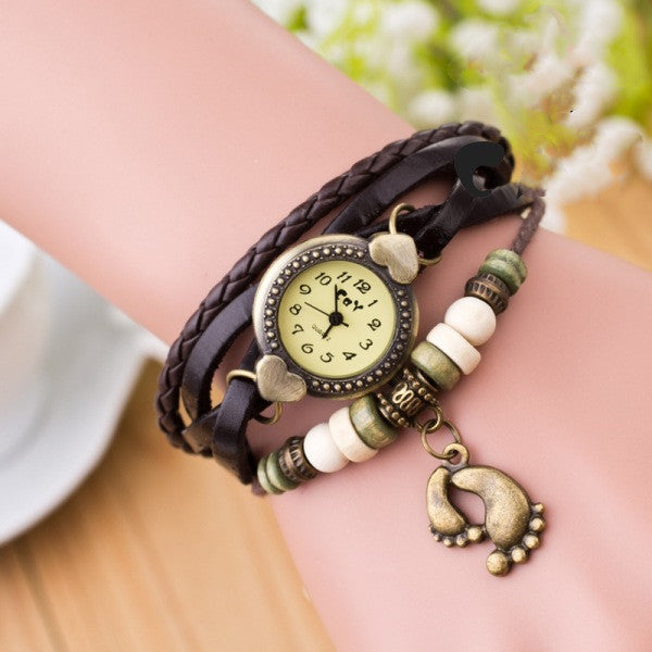 Foot bracelet vintage watch - Amazhona 