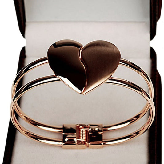 Frosted double heart bracelet women - Amazhona 