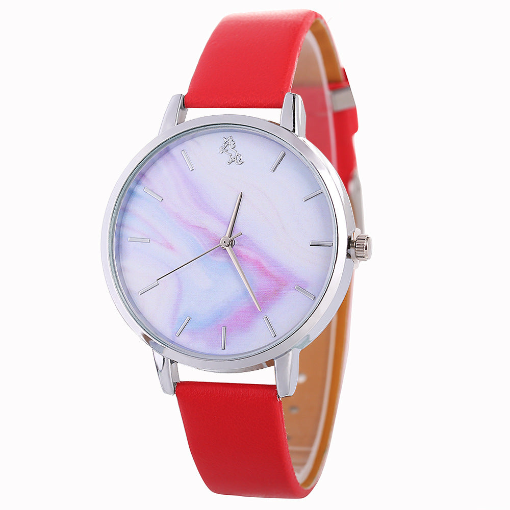 Casual gradient color belt women's watch - Amazhona 