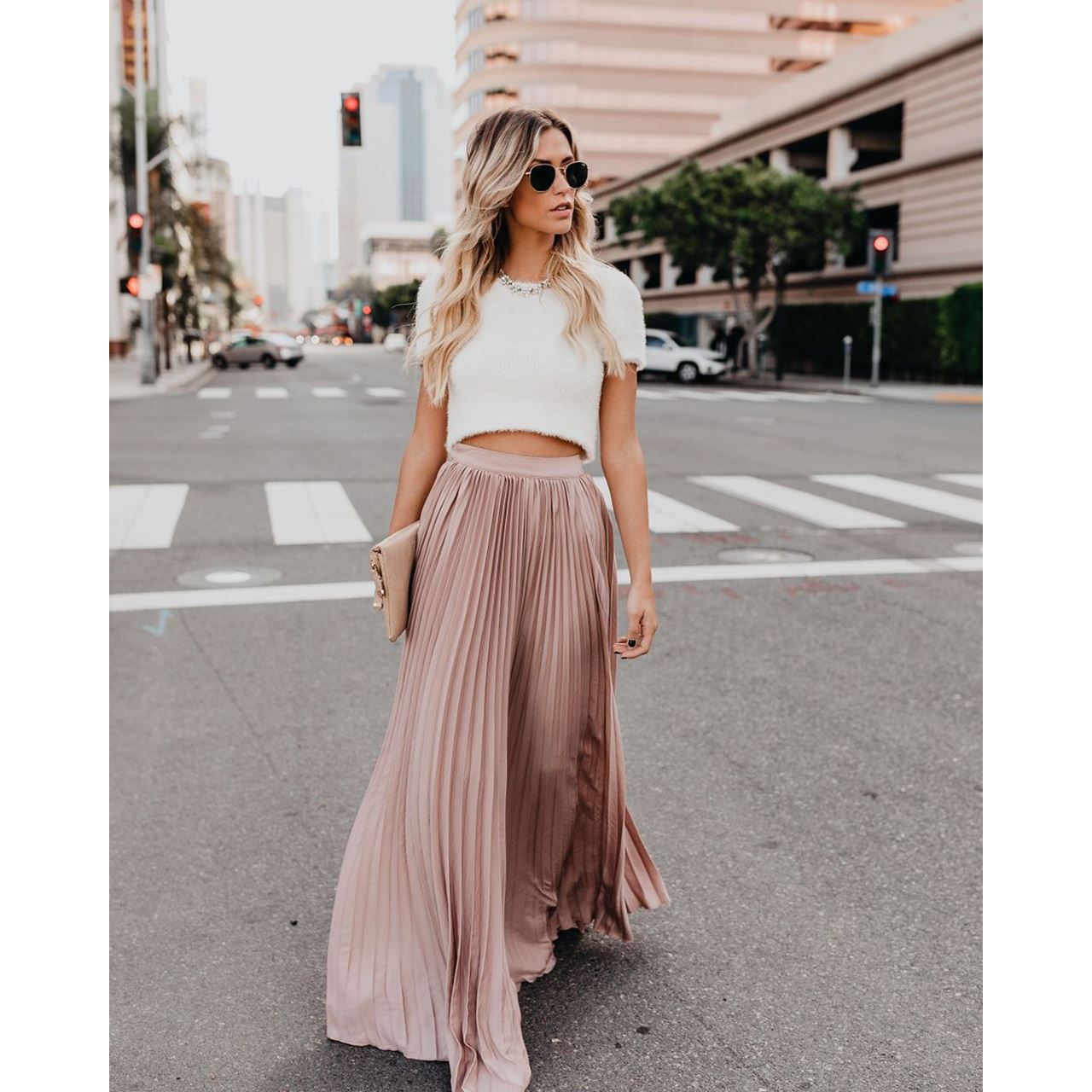 Women fashion casual skirt girls high Waist long skirts - Amazhona 