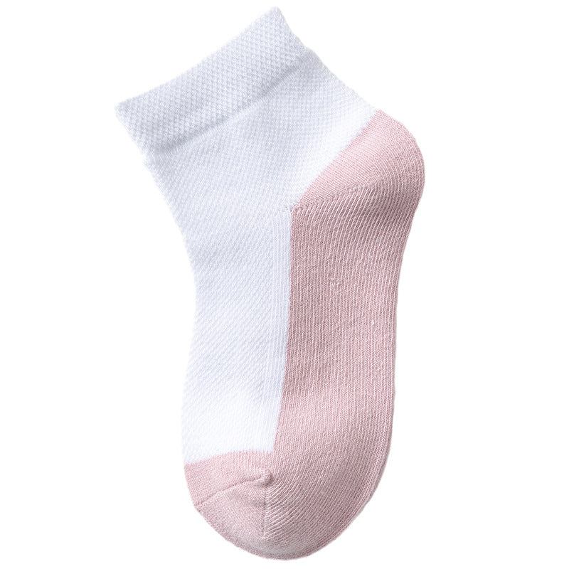 Cotton Boy Socks Spring And Autumn Thin Section Stain-resistant Color Matching - Amazhona 