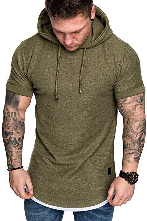 Solid color hooded T-shirt - Amazhona 