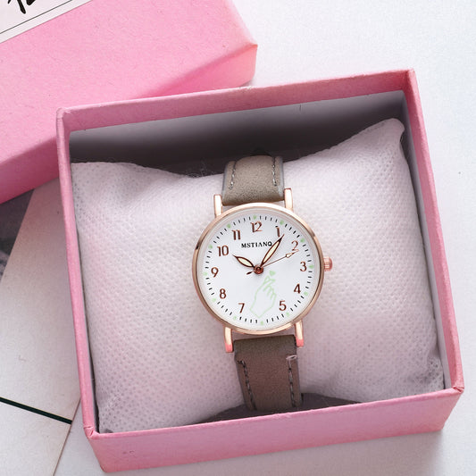 Luminous than heart watch female Korean version simple - Amazhona 