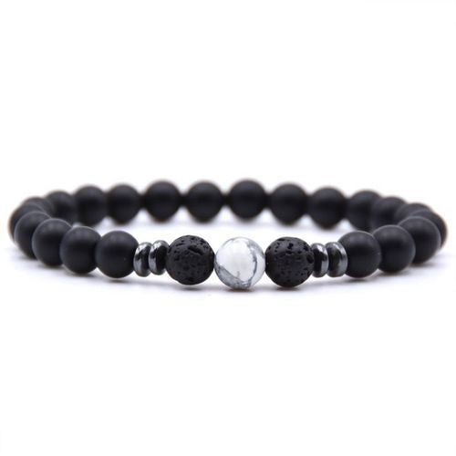 Weathered stone female energy yoga bracelet - Amazhona 