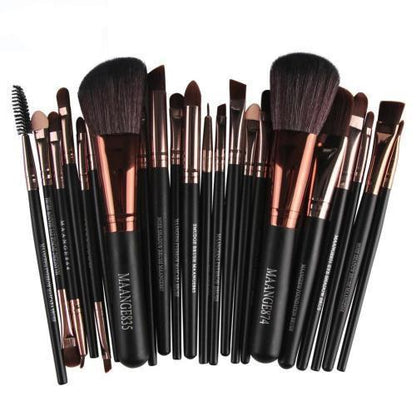 22 Piece Cosmetic Makeup Brush Set - Amazhona 