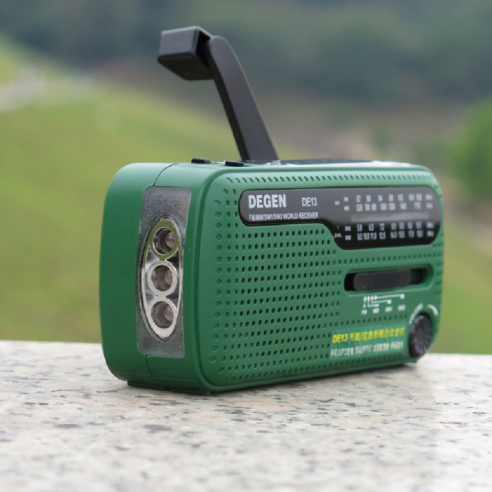 Hand-cranked Solar Rechargeable Radio Portable Emergency - Amazhona 