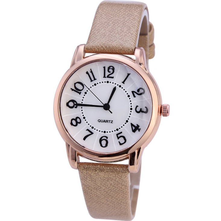 Drop Shipping Women Simple Dial Wristwatches Casual Fashion Luxury Leather Strap Quartz Watches Clock Relogio Feminino - Amazhona 