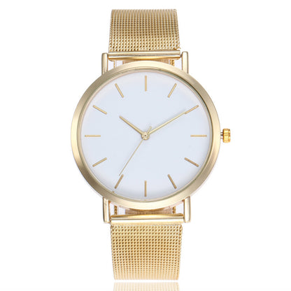 Simple alloy mesh belt watch - Amazhona 