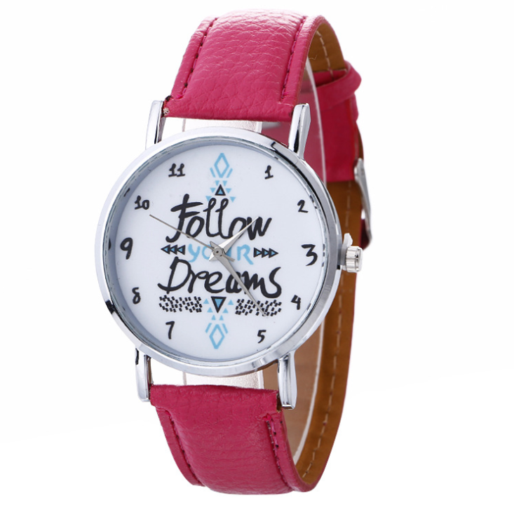 Korean version of the English pattern watch fashion ladies belt watch quartz watch - Amazhona 