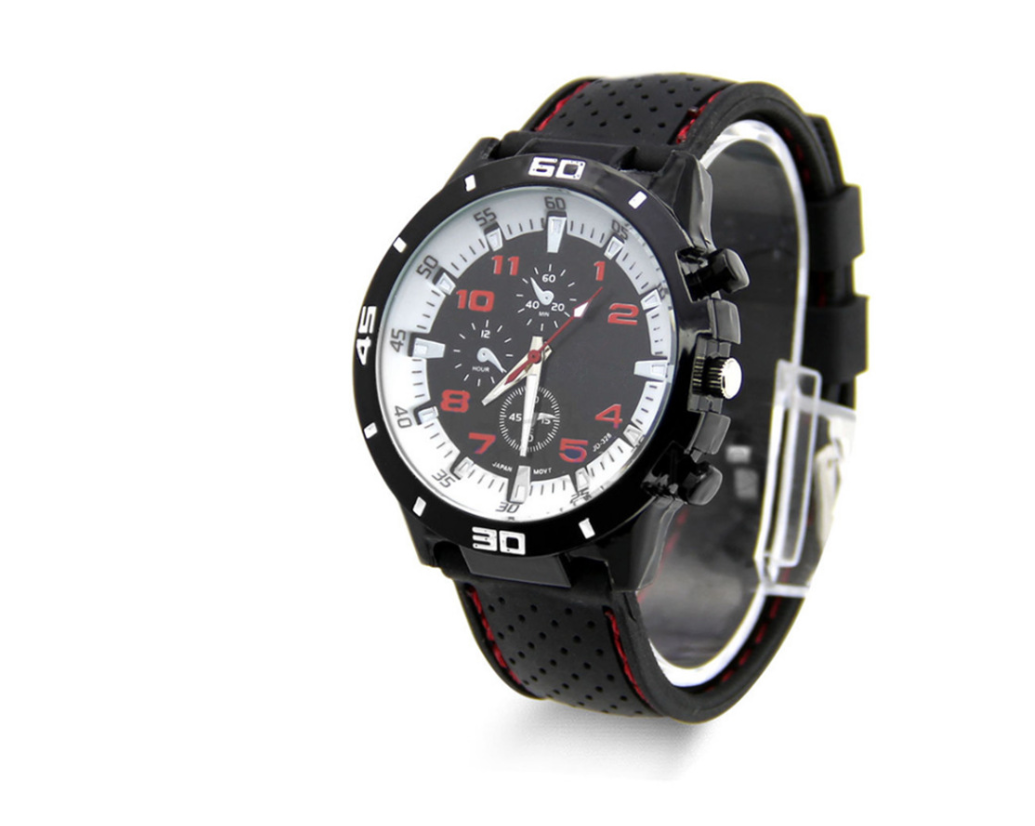 Men's Watch Sports Car Racing Silicone Car Line Watch Men's No Inside Shadow Student Sports Watch - Amazhona 