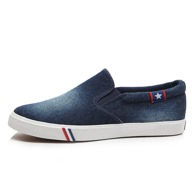 Breathable Washed Denim Canvas Shoes Men - Amazhona 