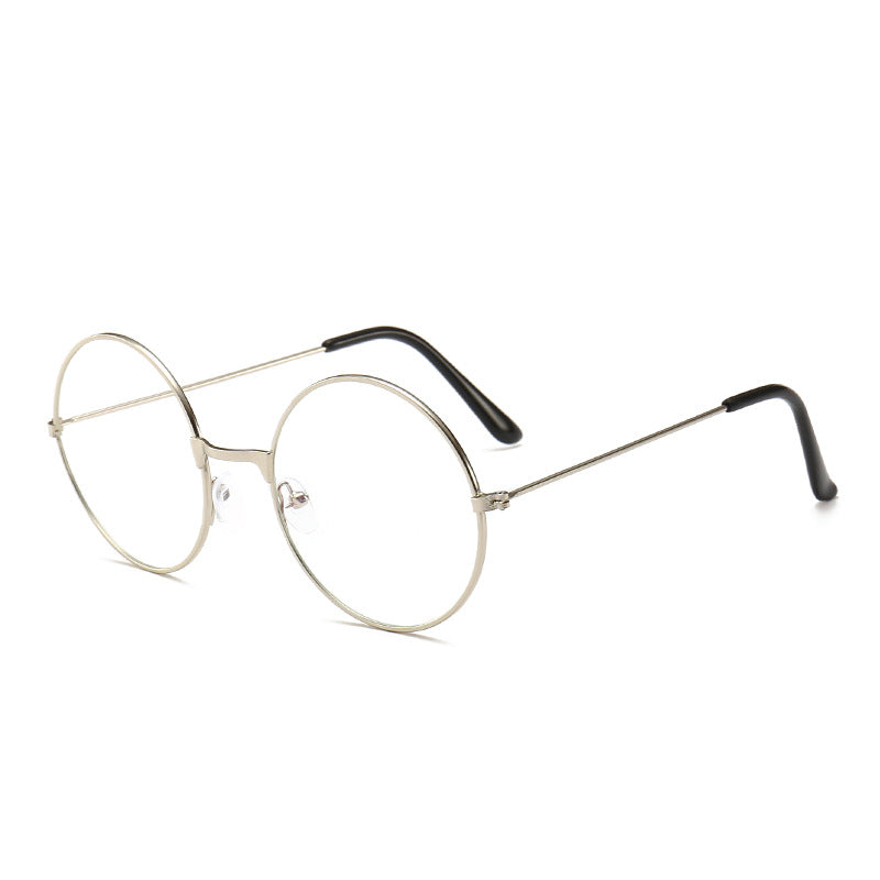 Retro Glasses Female Small Round Frame Literary Anti-blue Light - Amazhona 