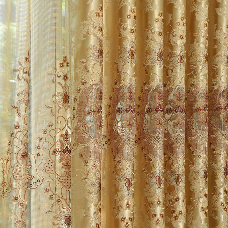 Hollow embroidery curtain fabric - Amazhona 