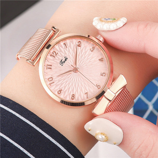 Personality Bowknot Fashion Digital Sunflower Watch Women - Amazhona 