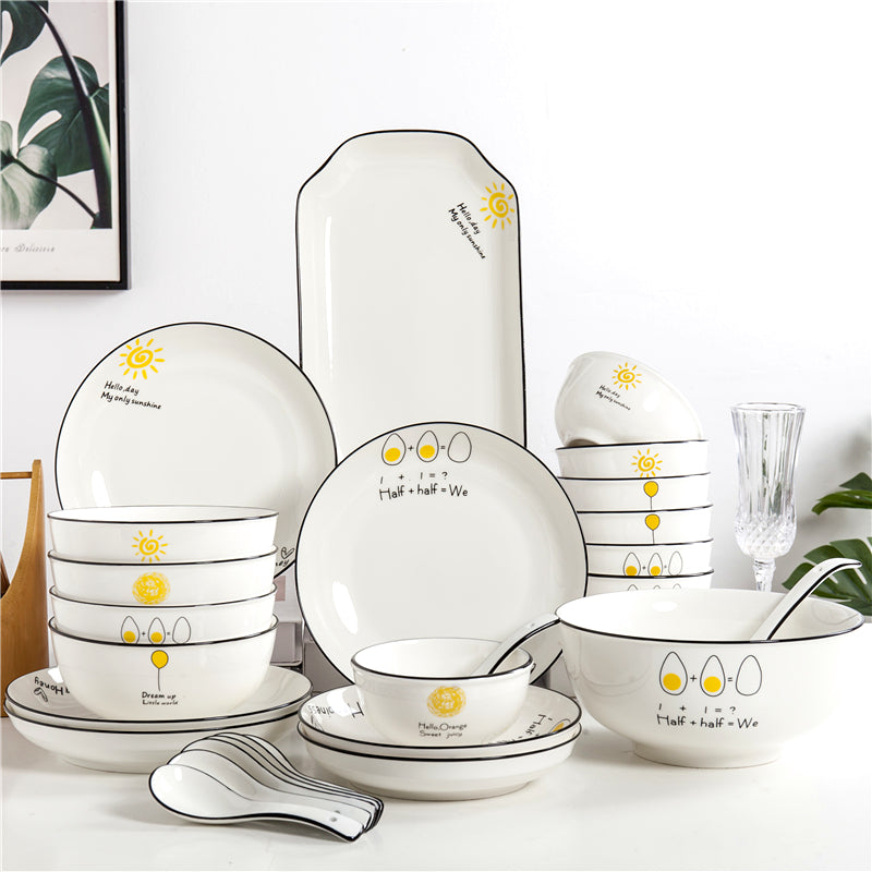 Dishes set household ceramics - Amazhona 