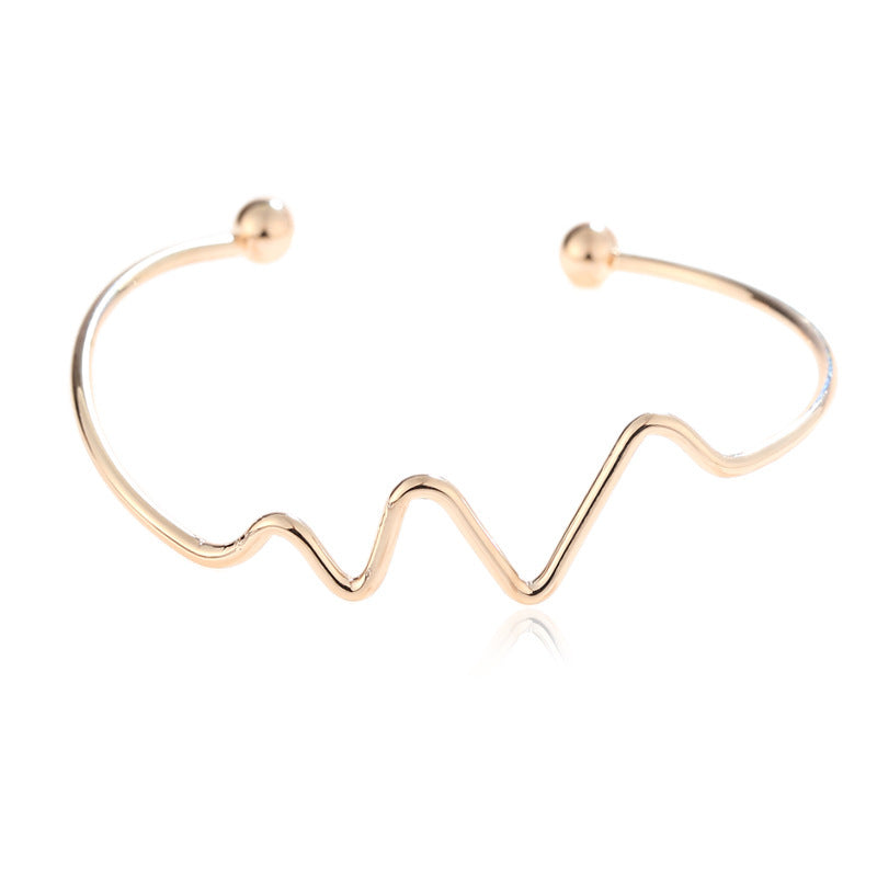 Lightning ECG exaggerated jewelry bracelet - Amazhona 