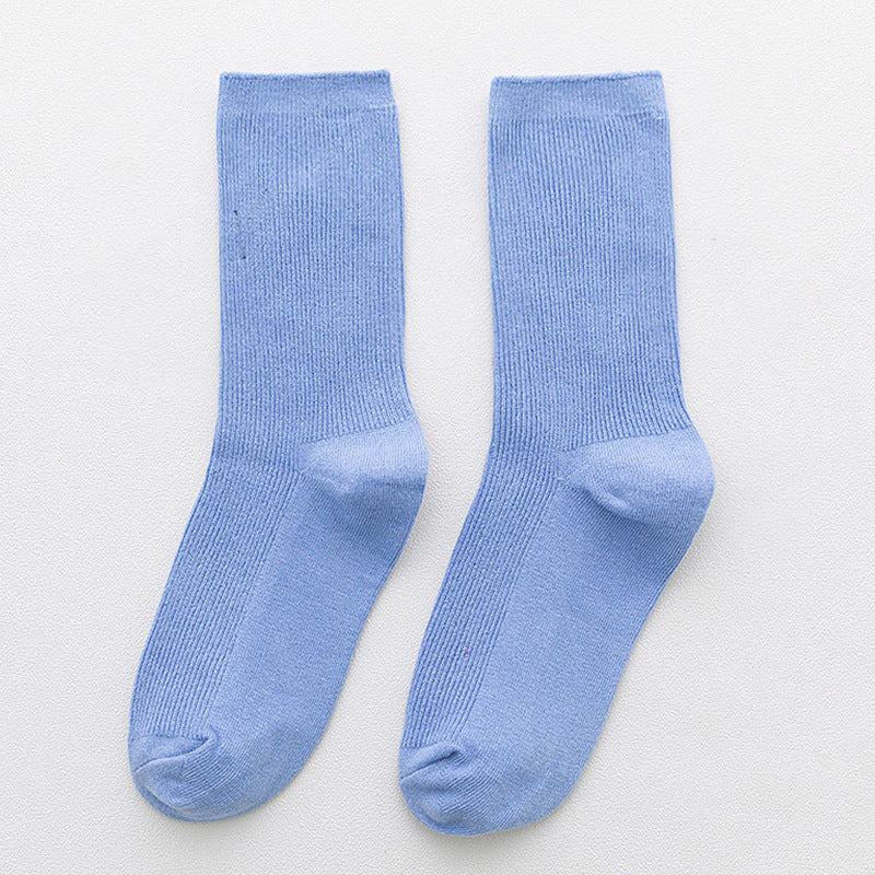 Candy Rainbow Color Mid-calf Cotton Socks - Amazhona 