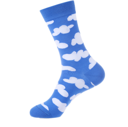 Blue Sky And White Clouds In The Tube Tide Sock Female - Amazhona 