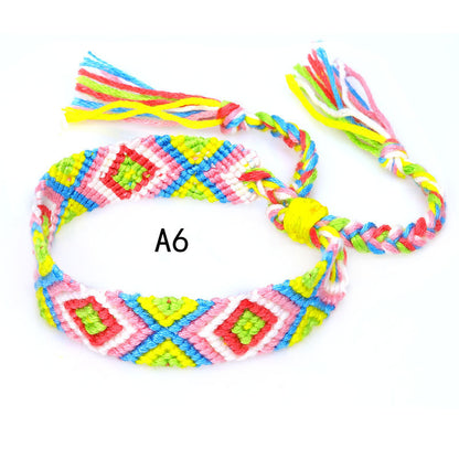 Colorful cotton hand-woven bracelet - Amazhona 