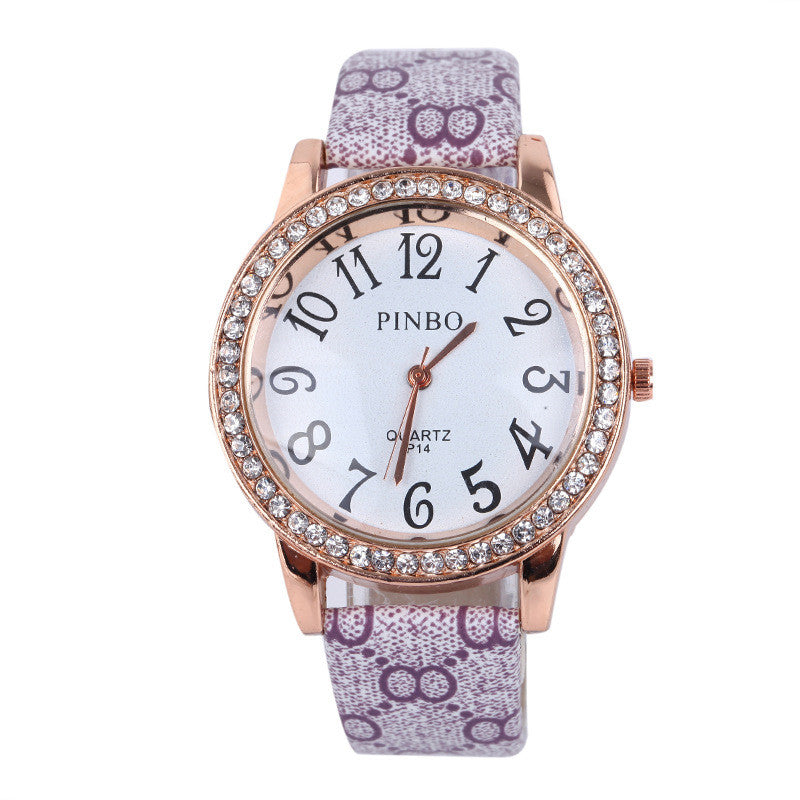 Full diamond mesh women's belt Watch - Amazhona 