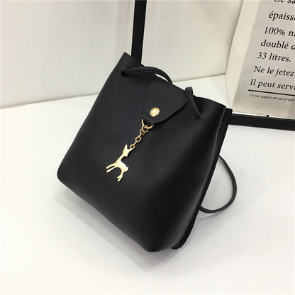 Summer new style pu female bag bucket - Amazhona 