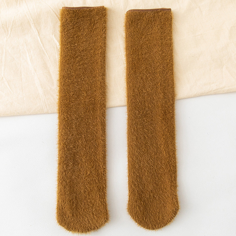 Plus Velvet Thick Warm Mink Velvet Snow Socks - Amazhona 