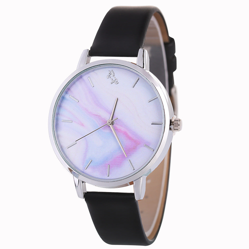 Casual gradient color belt women's watch - Amazhona 