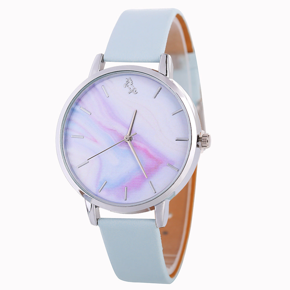 Casual gradient color belt women's watch - Amazhona 