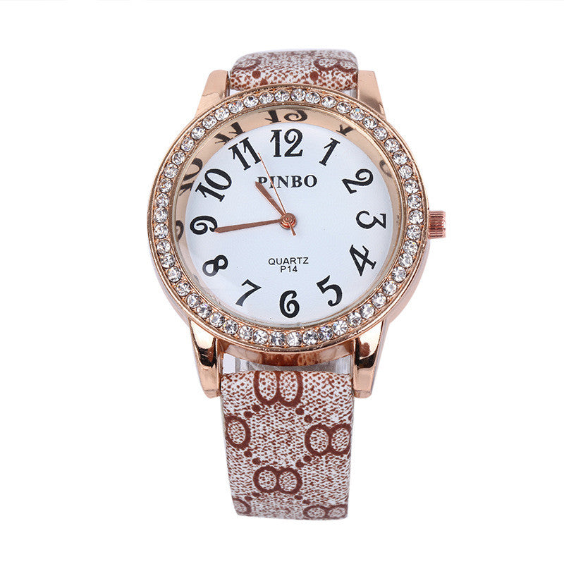 Full diamond mesh women's belt Watch - Amazhona 