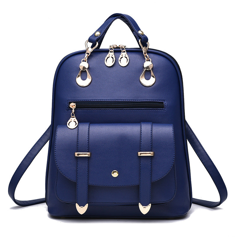 Female bag fashion PU leather dual-use backpack - Amazhona 