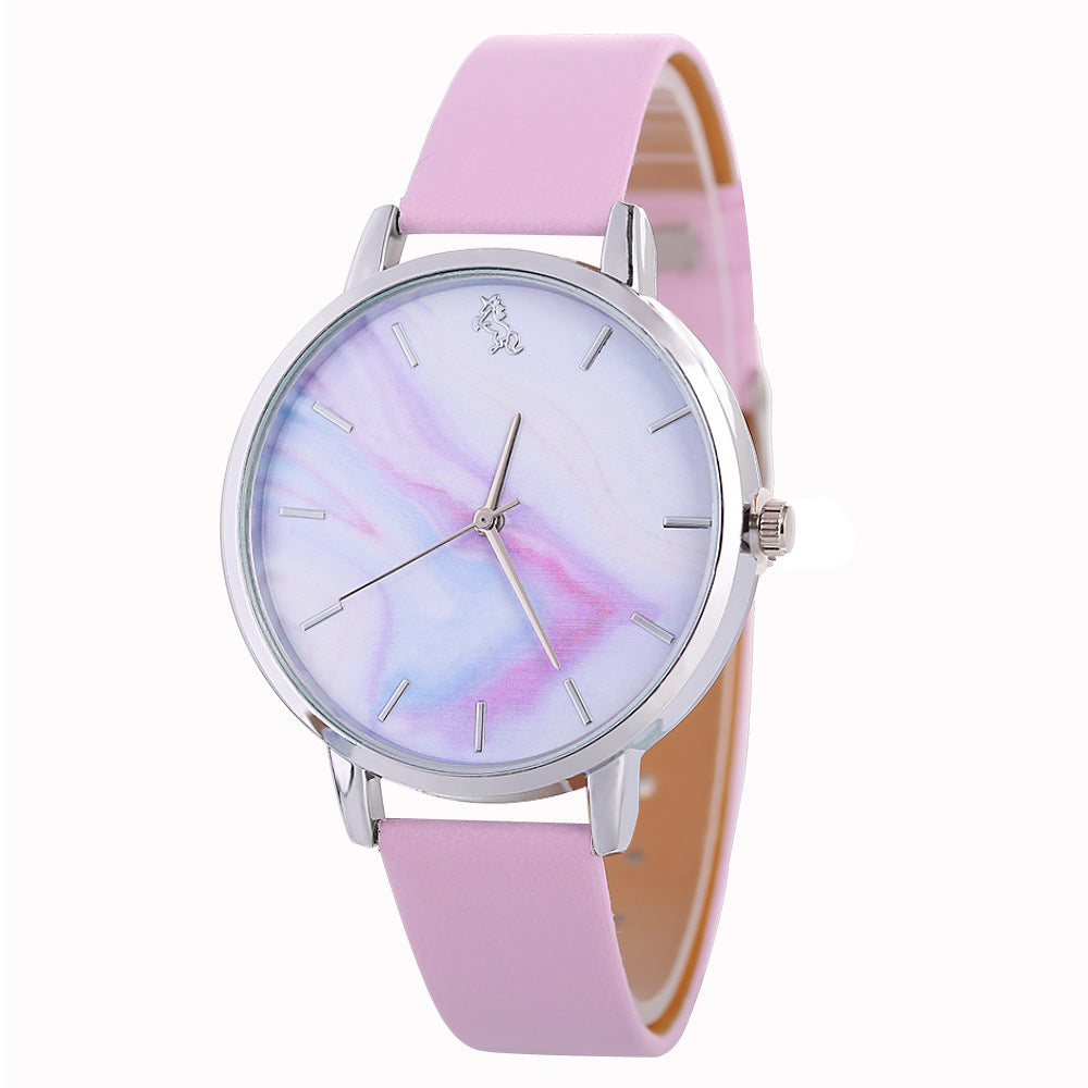 Casual gradient color belt women's watch - Amazhona 