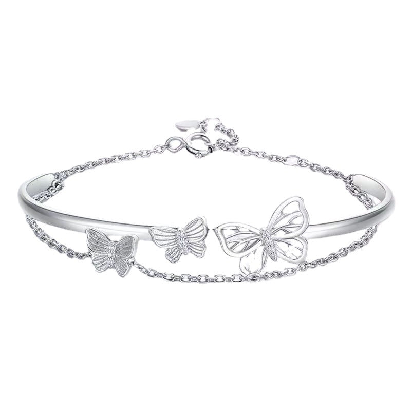 Women's Fashion Versatile Double Layer Butterfly Bracelet - Amazhona 