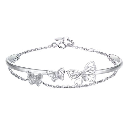 Women's Fashion Versatile Double Layer Butterfly Bracelet - Amazhona 