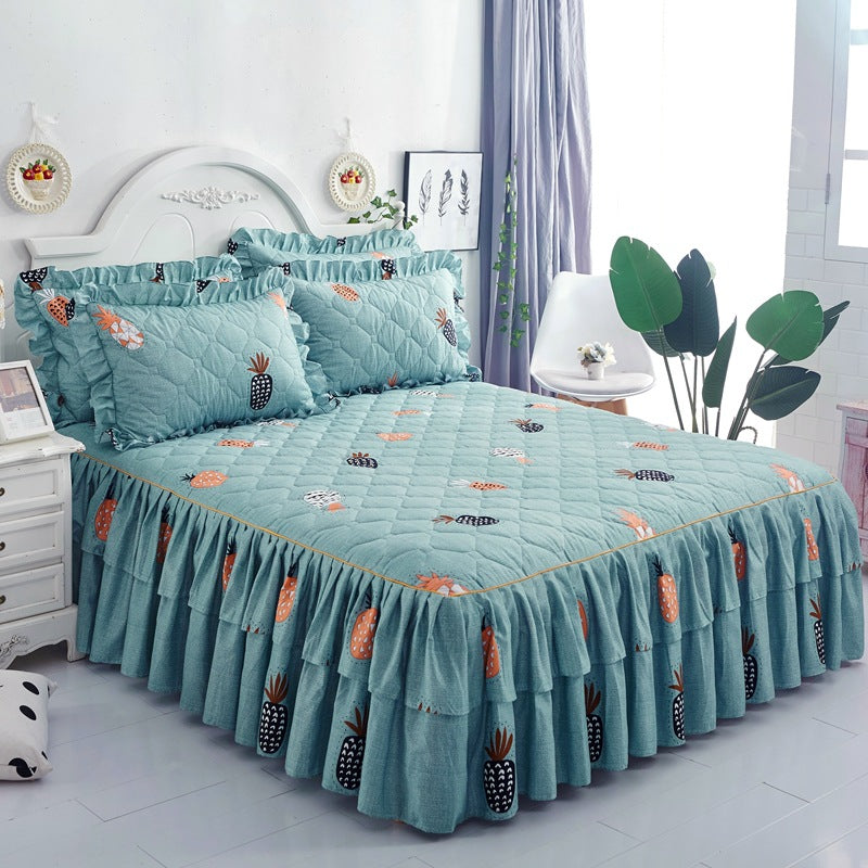 Thick double-layer lace bedspread - Amazhona 