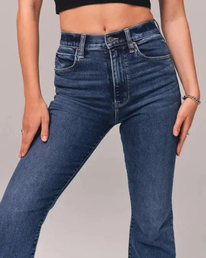 Women's Fashion Casual Solid Color Jeans